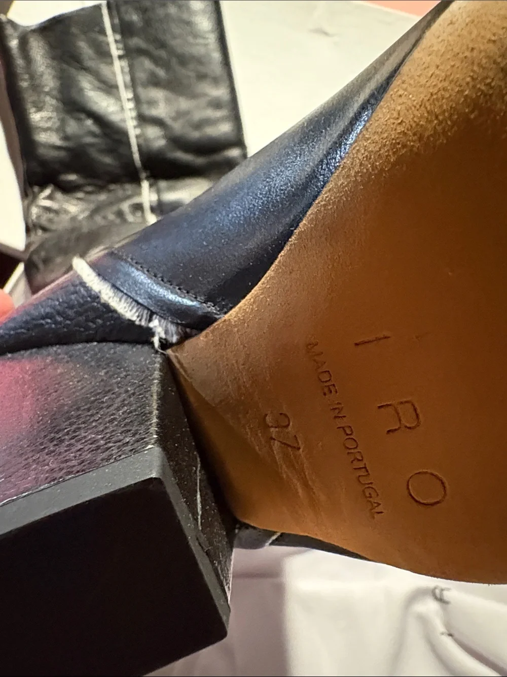 IRO Black Leather Over-the-Knee Pointed Toe Boots